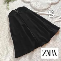 ZARA ザラ　ケープコート　manteco　アウター　Sサイズ　ブラック　黒