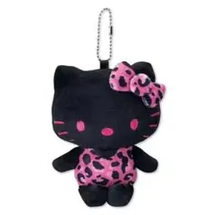 ハローキティ 黒キティちゃん ヒョウ柄 ぬいぐるみ マスコットキーホルダー