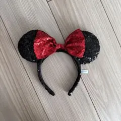ミニーマウス風スパンコールカチューシャ