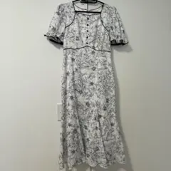 花柄マーメイドOP 花柄マーメイドワンピース 花柄ワンピースevelynエブリン
