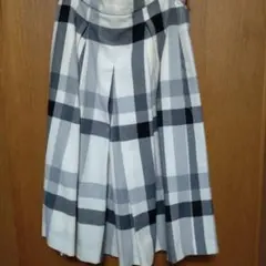 ef-de キュロットプリーツスカート チェック柄 膝丈