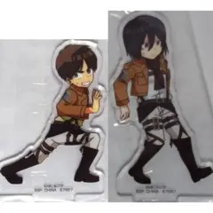 新品☆　一番くじ　進撃の巨人　H賞　アクリルスタンド　エレン　ミカサ　2個セット