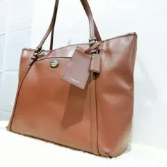 COACH コーチ F77606 レザー トートバッグ A4収納可 肩掛け