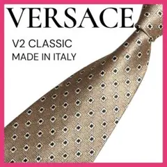 VERSACE V2 CLASSIC ネクタイ ゴールド 総柄 シルク 【美品】