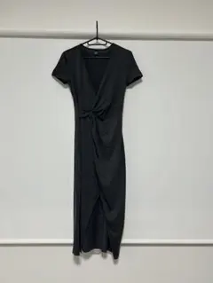 SHEIN 半袖 ひざ丈ワンピース チャコールグレー XSのサムネイル
