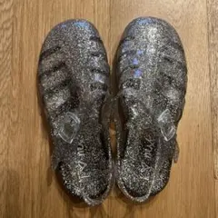 グリッターシルバー✴︎ストラップ付きサンダル