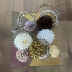 m*e様 花飾りセット 和装小物 髪飾り