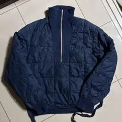 80's エディバウアー ドライバーズダウン プルオーバー ネイビー 名作