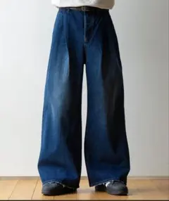 SINSS 2タックワイドフレアデニム