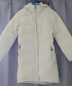 LACOSTE☆ラコステフード付き ホワイトロングダウンジャケット34 S