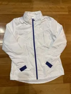 レディース　ミズノ　ナイロンジャケット　Lサイズ　美品　ランニングウェア　白
