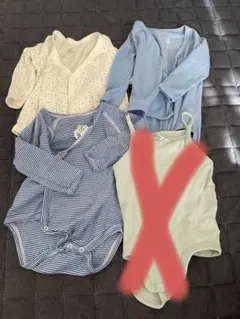 もこ様専用　プチバトー　長袖　ボディースーツ