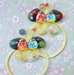 yumeiro♡ribbon キッズ ヘアゴム キラキラ 節分 鬼