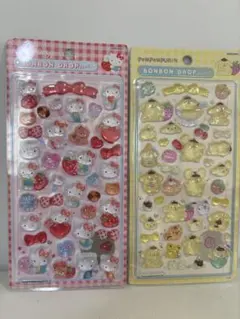 ハローキティ ポムポムプリン ボンボンドロップシール