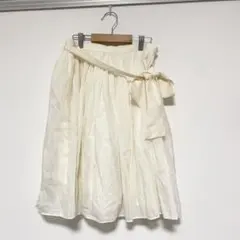 ナチュラルビューティー　フレアスカート　38 リボン