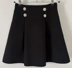 evelyn パール付きフレアスカート