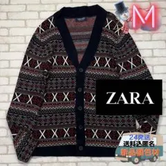 ■ZARA フェアアイル柄ニットカーディガン ノルディック柄セーター