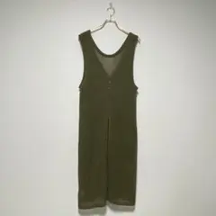 【スタジオクリップ】美品✨オリーブ ノースリーブ ロングワンピース カーディガン