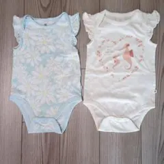 【babyGAP】セット＊花柄プリントロンパース 80-90