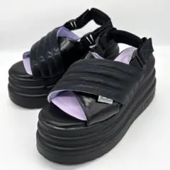 【極美品】ヨースケ 厚底 サンダル ブラック ストラップ バックベルト 23