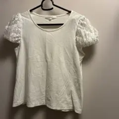 （660）ANAYIホワイト パフスリーブ Tシャツ サイズ38のサムネイル