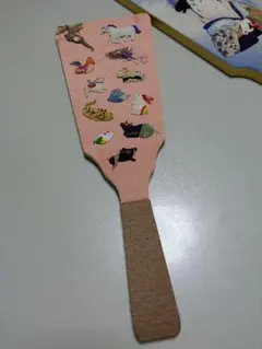 押し絵正絹古布12干支羽子板46センチ　裏面手刺繍半襟