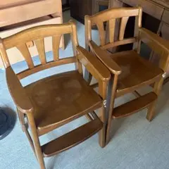 キッズダイニングチェア　2脚セット　乳幼児用ハイチェア　イバタインテリア