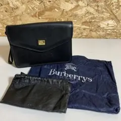 Burberrys バーバリー クラッチバッグ ブラック 中少し汚れ有り