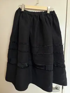 レア美品COMME des GARÇONS エンボスジャガード 切替スカートSのサムネイル
