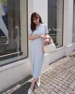 Her lip to Scalloped Polo Dress