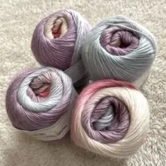 グラデーションウール　パープル系