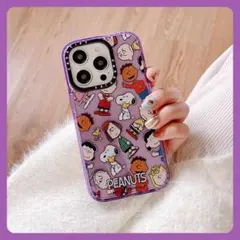 CA SE TI FY ケースiPhone14ProMax　パープルクリアケース