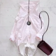 希少EILEENモデル✨美品　フランク&アイリーン　コットン　薄ピンク　ゆったり