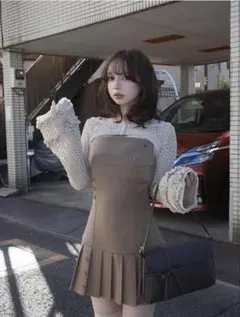 andmary Grenda pleats set mini dress - メルカリ