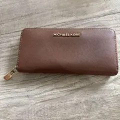 【美品】マイケルコース MICHAEL KORS 長財布 キャメル　ブラウン