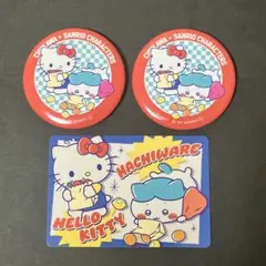 ちいかわ　ハチワレ　スーパーマーケットな缶バッジ　ポイントカード　サンリオのサムネイル