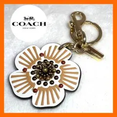 COACH コーチ ティーローズ バッグチャーム キーホルダー スタッズ