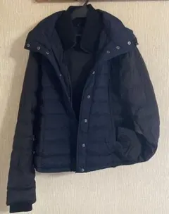 UNIQLO フード付きダウンジャケット M ネイビー