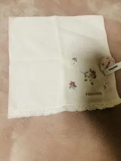 renoma ピンク 刺繍 ハンカチ