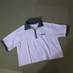 AQUAHISTORY ハーフジップ 半袖Tシャツ グレー Mサイズのサムネイル