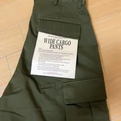 WEGO ワイドカーゴパンツ カーキ M