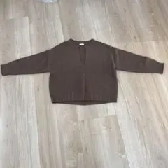 LOWRYS FARM vネックニット プルオーバー ブラウン F