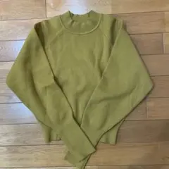 マウジーMOUSSYハイネックラグランスリーブニットフリーサイズ袖リブロング