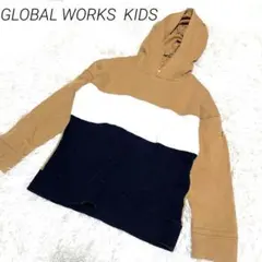 GLOBAL WORKS キッズ XL パーカー フード付き ボーダー