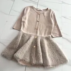 herlipto Peplum Fur Knit Top mauveのサムネイル