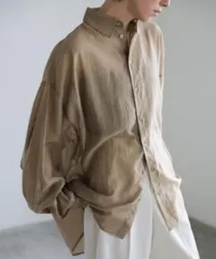 select MOCA ボリュームスリーブシアーシャツ