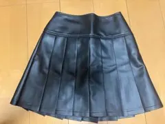 【ハニーズ】フェイクレザー プリーツ ミニスカート ブラック Lサイズ 地雷系