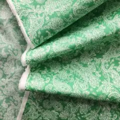 ハギレ (ペイズリー柄 緑系)