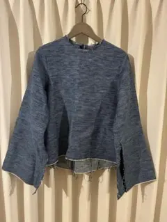 IRENE カットオフ　デニムカットソー
