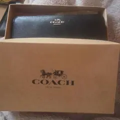 COACH ブラック レザー 長財布